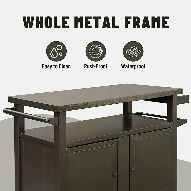 Grill Cart Brown