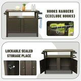 Grill Cart Brown