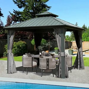 Hardtop Gazebo Classic W/ Netting & Curtain