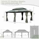 Hardtop Gazebo Classic W/ Netting & Curtain