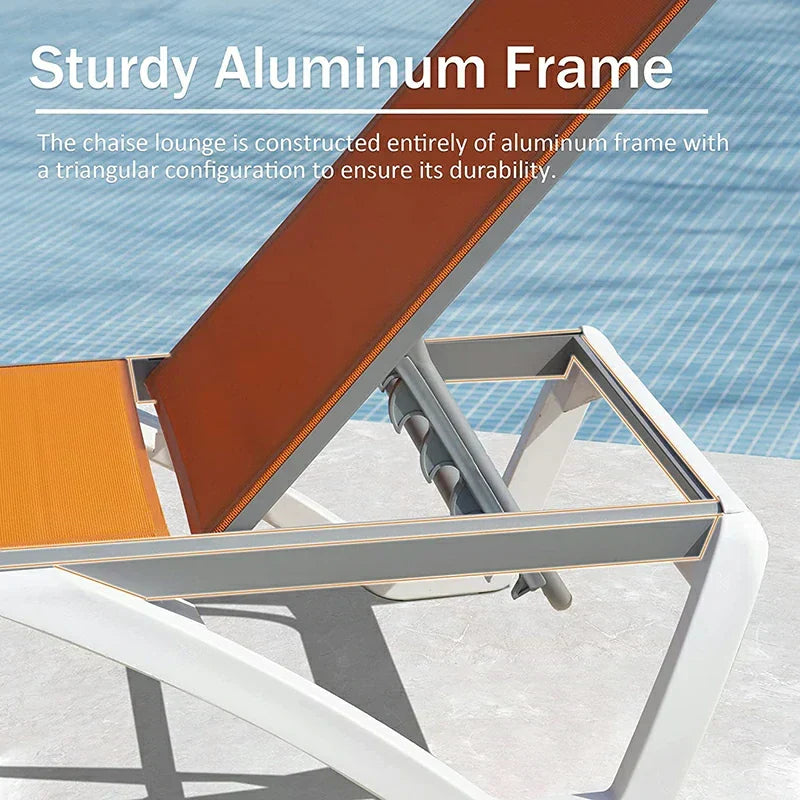 Armless Outdoor Chaise Lounge