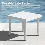 Patio Chaise Lounge Sunbathing Chair Set of 3 (2 Chairs + 1 Table)